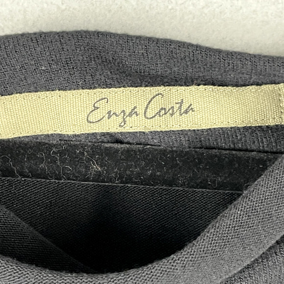 Revolve Enza Costa Jumpsuit Womens Black Modal Jersey Slouch Asymmetrical - Picture 8 of 16